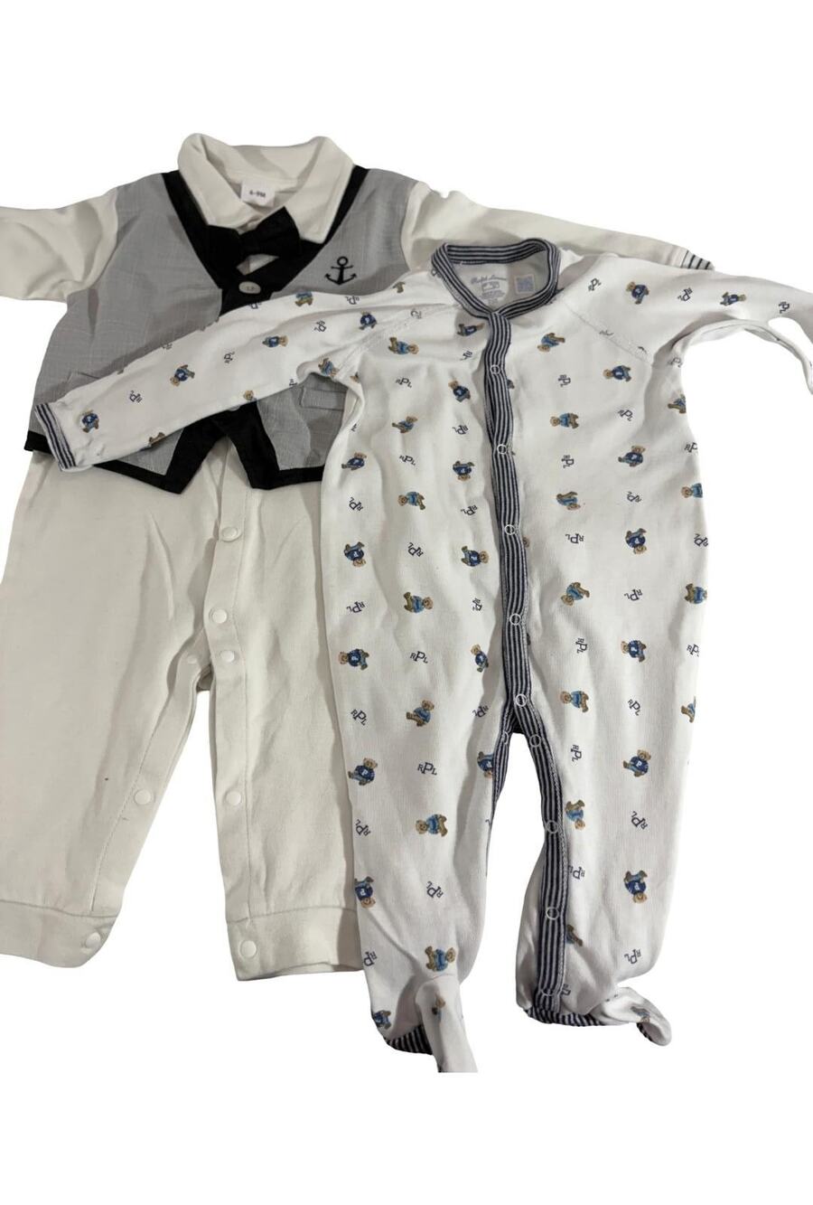 Polo Ralph Lauren Baby Boys Coverall Lot Polo Bear Tuxedo 3M 6-9M